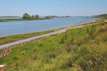 Fototapeta na wymiar On coast of Volga gulf. Bulgar, Russia