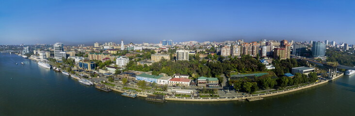 Fototapeta na wymiar Embankment of Rostov-on-Don. Panorama. Russia