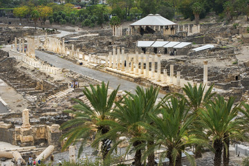 Obraz premium archaeological site, Beit Shean, Israel