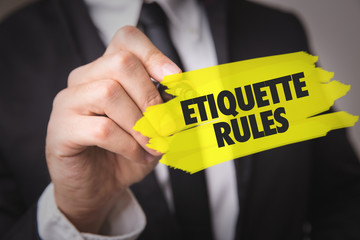 Etiquette Rules - obrazy, fototapety, plakaty