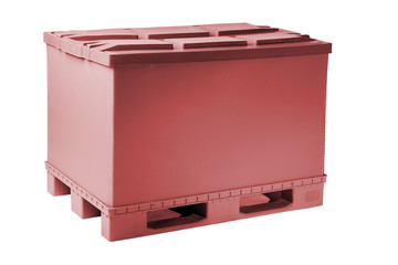 Plastic colored containers intended for the carriage of cargo