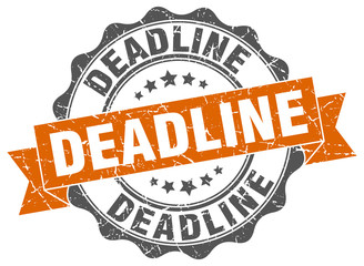 Fototapeta premium deadline stamp. sign. seal