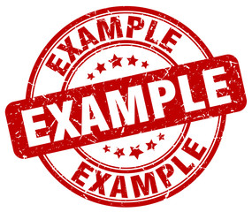 example red grunge round vintage rubber stamp