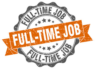 Obraz premium full-time job stamp. sign. seal
