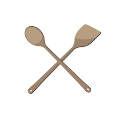 Illustration shovel for a cake on a white background with a shade