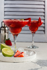 Strawberry daiquiri cocktail