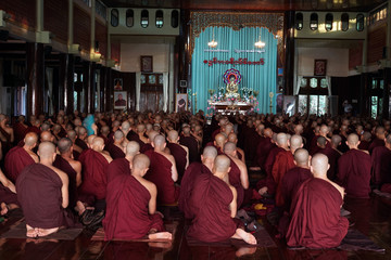 Monks in monastery