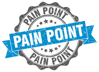 pain point stamp. sign. seal