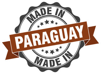made in Paraguay round seal