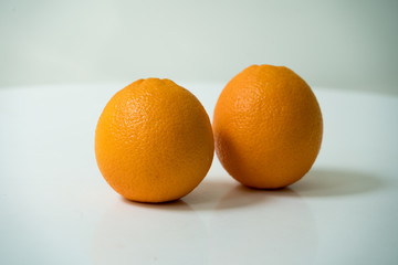 The organic orange isolated on white background