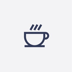 Abstract vector coffee or tea cup icon