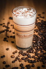 caf&eacute; latte macchiato