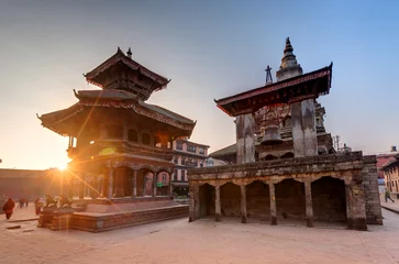 Selbstklebende Fototapete Nepal Bhaktapur-Stadt vor dem Erdbeben, Nepal