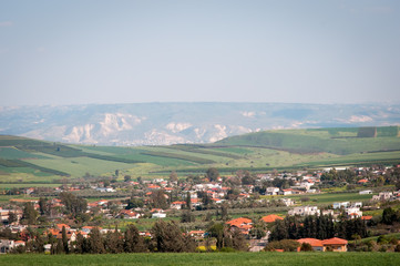 Fototapeta na wymiar View of the valley Galilee , Israel .