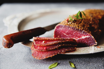 Cured beef