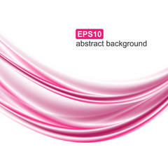 Vector abstract pink waves background. 