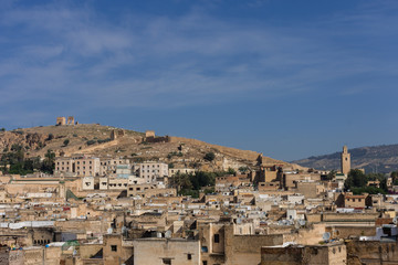 Fototapeta na wymiar Vue sur la ville de Fès, Maroc