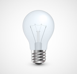 Light bulb vector icon.