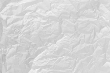wrinkles white sheet of paper, background or texture