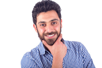 Young man smiling