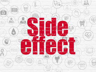 Health concept: Side Effect on wall background