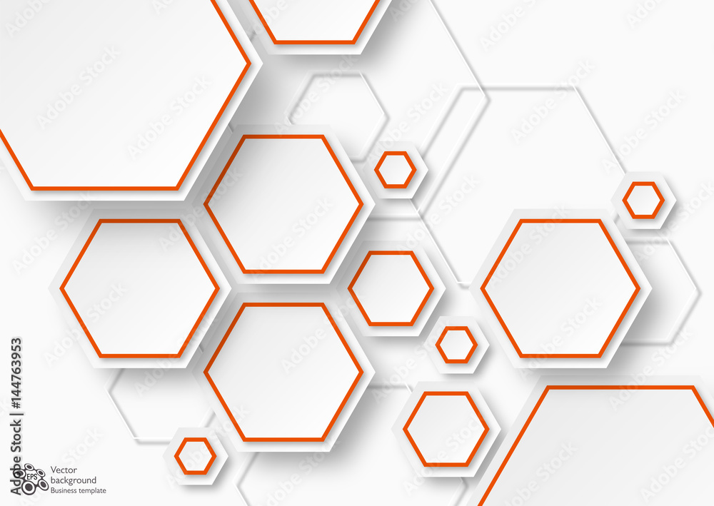 Canvas Prints infographics vector background #hexagons and honeycomb structure