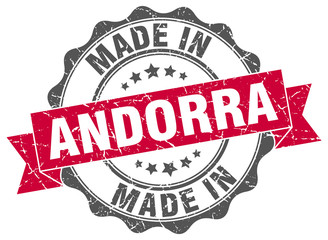 made in Andorra round seal