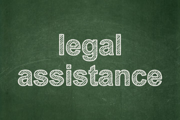 Obraz premium Law concept: Legal Assistance on chalkboard background