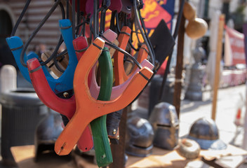 Slingshots and  Knight Armour