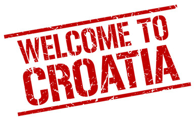 welcome to Croatia stamp