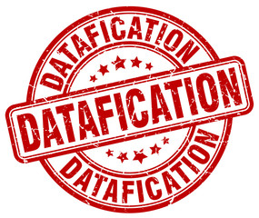 datafication red grunge stamp