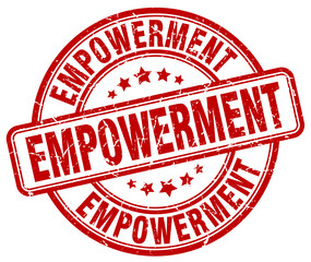 empowerment red grunge stamp