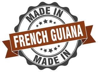 Obraz premium made in French Guiana round seal