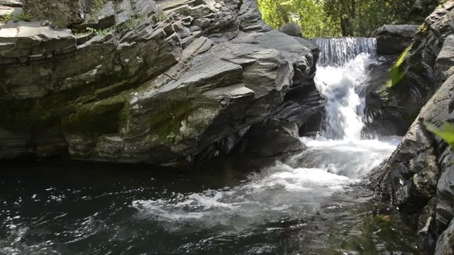 Waterfall in Spring. Kemalpasa Izmir Turkey.