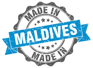 made in Maldives round seal