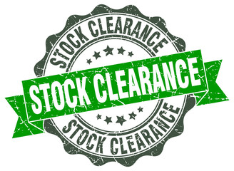 stock clearance stamp. sign. seal
