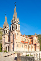 Fototapeta na wymiar Basílica de Santa María la Real de Covadonga is a Catholic church located in Covadonga, Cangas de Onís, Asturias, Spain, that was designated as basilica on 1901