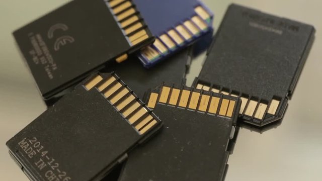 SD Memory cards rotating