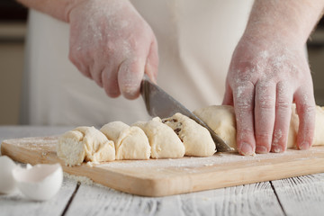 making Patties with cottage cheese and raisins