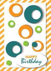 Happy Birthday abstract card. 