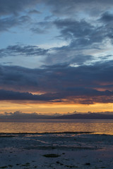 Sunset on the beach.