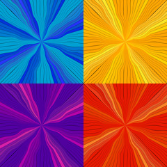 Set of rays and lines from the center. Abstract waves and rays for banners.
