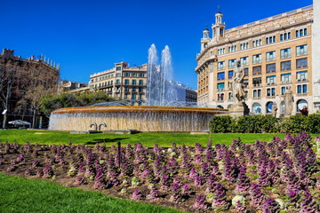 Obraz premium Barcelona, Placa de Catalunya
