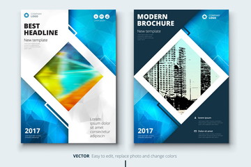 Corporate business annual report cover, brochure or flyer design. Leaflet presentation. Catalog with Abstract geometric background. Modern publication poster magazine, layout, template.