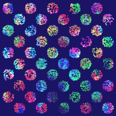 Fototapeta na wymiar Colorful polka dots pattern background.