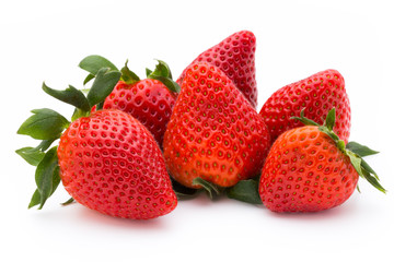Strawberry isolated on white background. Fresh berry.