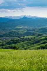 Panorama collinare in Appennino