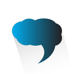 Isolated comic speech bubble on a white background, Vector illustration