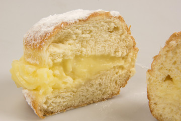 Dream, traditional sweet Brazilian cuisine (Sonho). Dream shared.