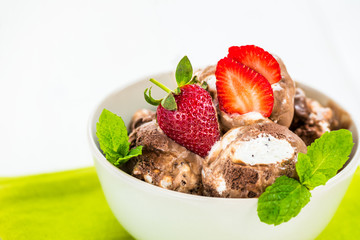 Vanilla and Chocolate Ice Cream